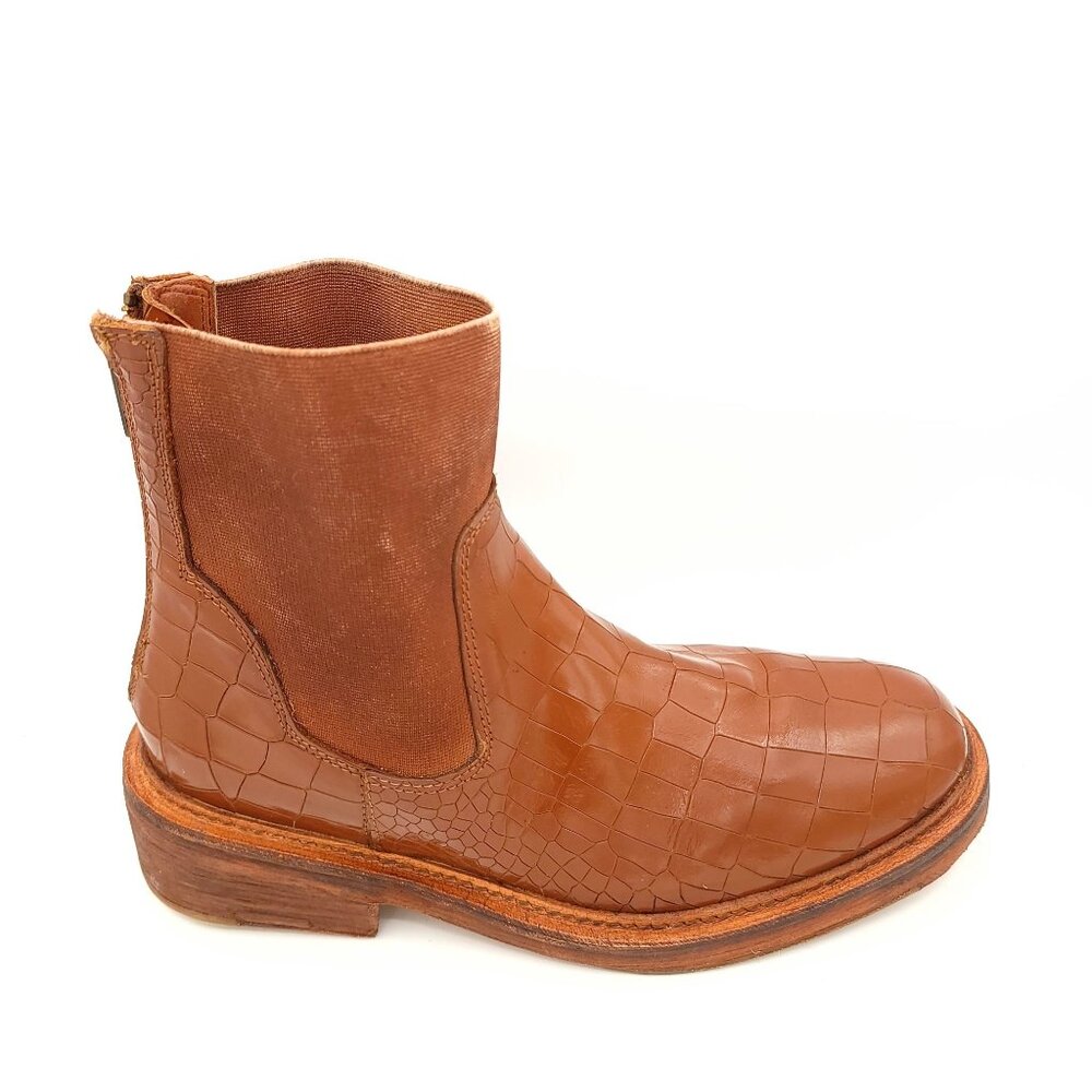 NEW Free People Santa Fe Arlo Boots Womens 9 Western Chelsea Brown Leather
